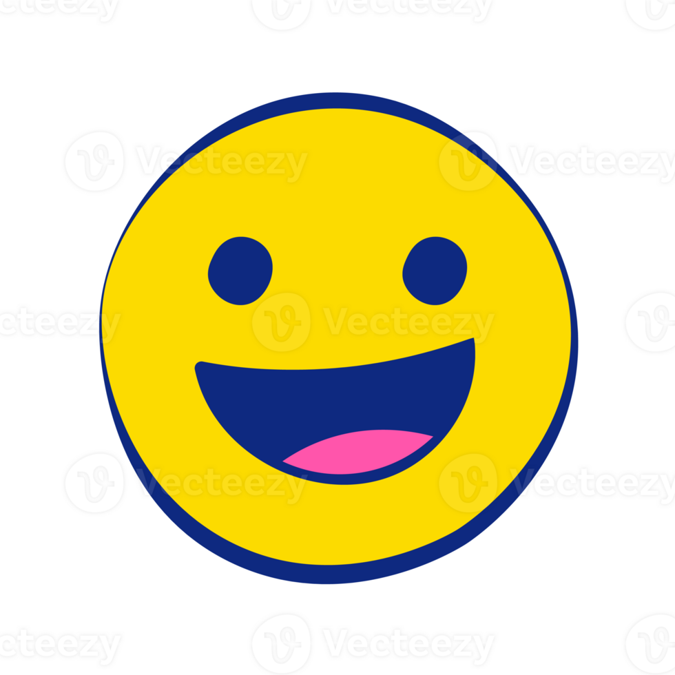 Smiling 30 Grunge Emoticons White Outline Style png