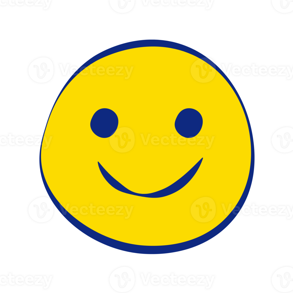 Smile 30 Grunge Emoticons White Outline Style png