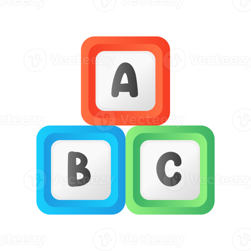 Alphabet Blocks 30 School Icon Set Fill Style png