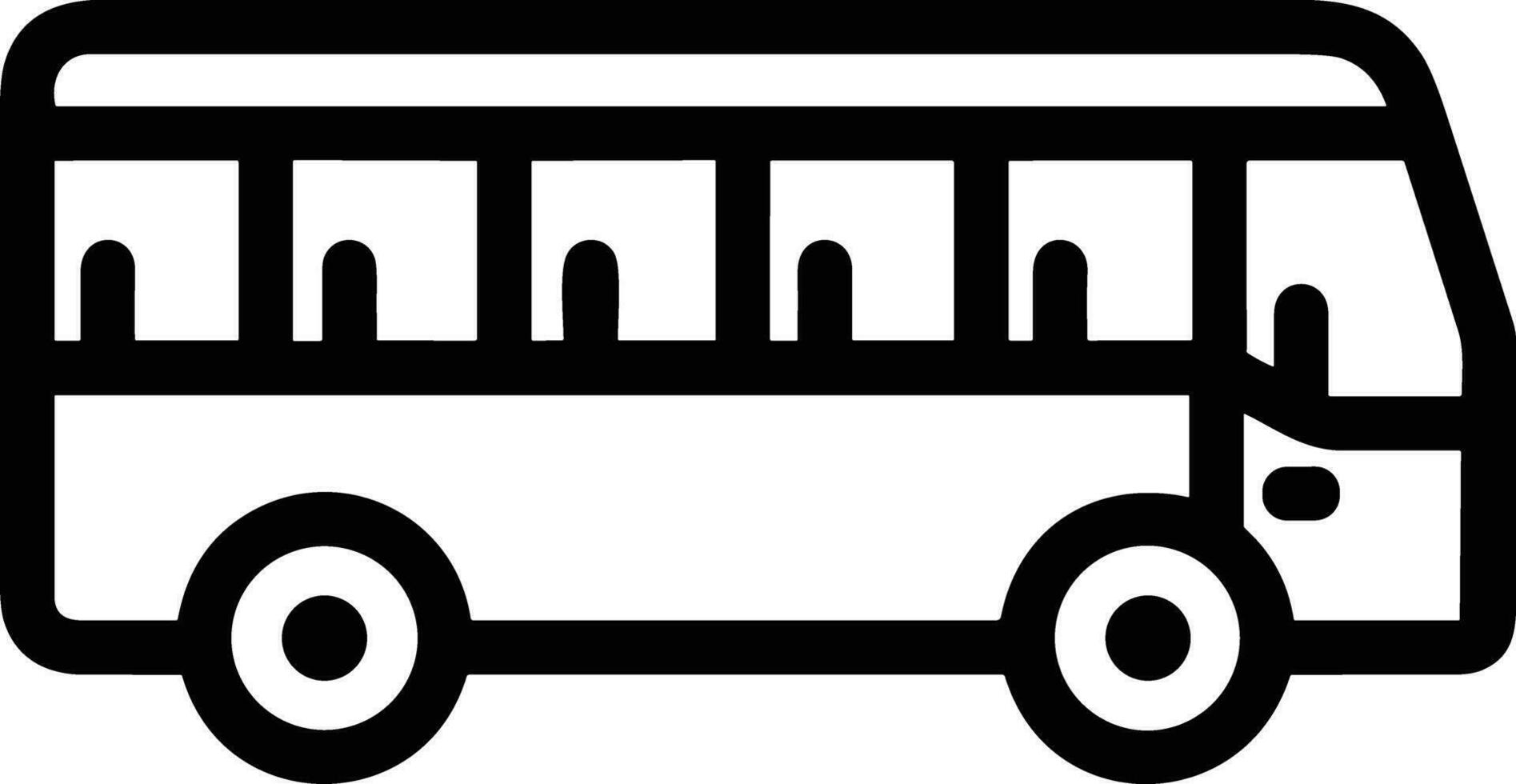 Bus transportation symbol icon vector image. Illustration of the silhouette bus transport public travel design image. EPS 10