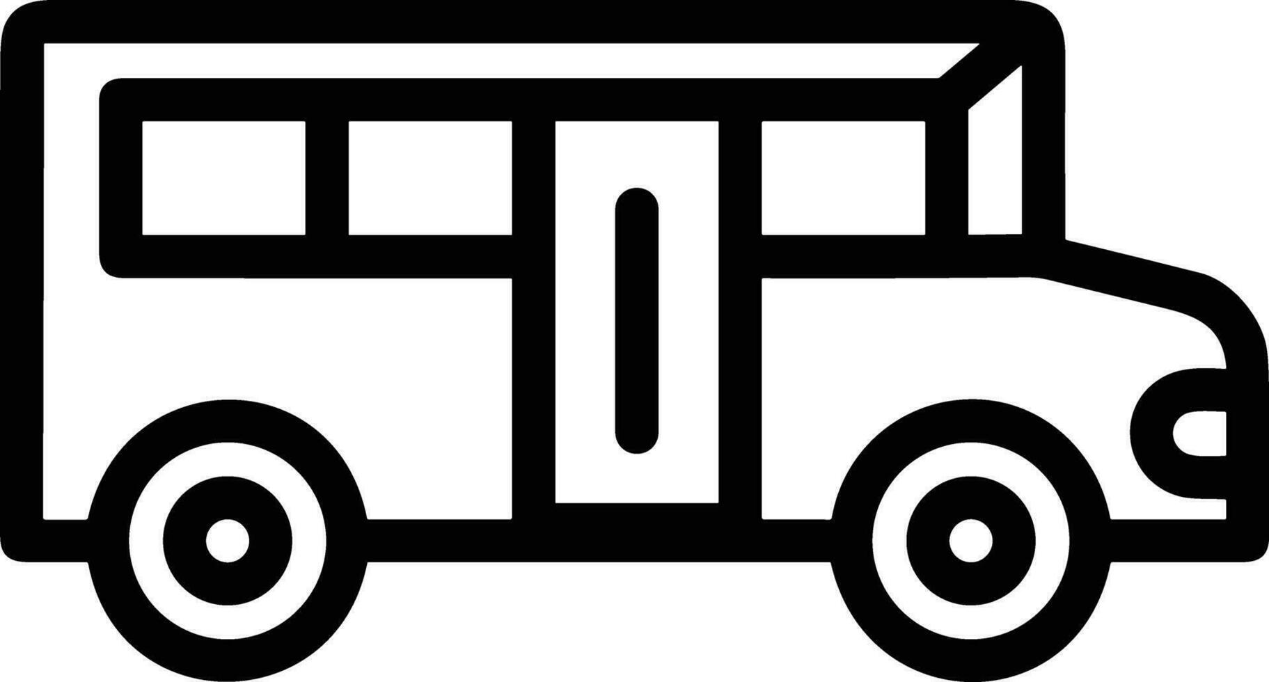 Bus transportation symbol icon vector image. Illustration of the silhouette bus transport public travel design image. EPS 10