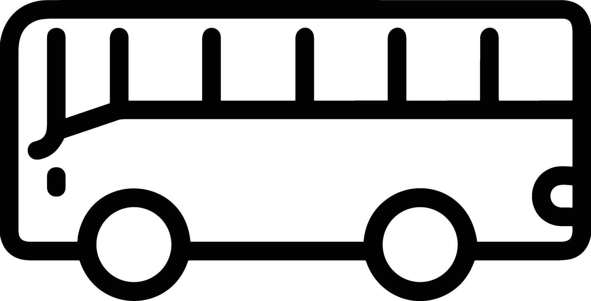 Bus transportation symbol icon vector image. Illustration of the silhouette bus transport public travel design image. EPS 10