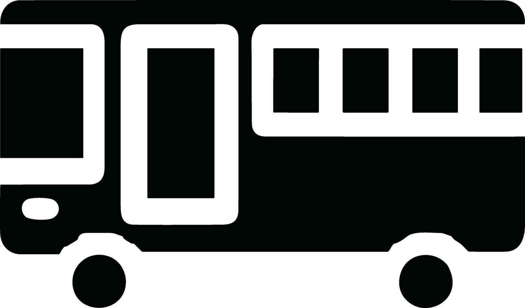 Bus transportation symbol icon vector image. Illustration of the silhouette bus transport public travel design image. EPS 10