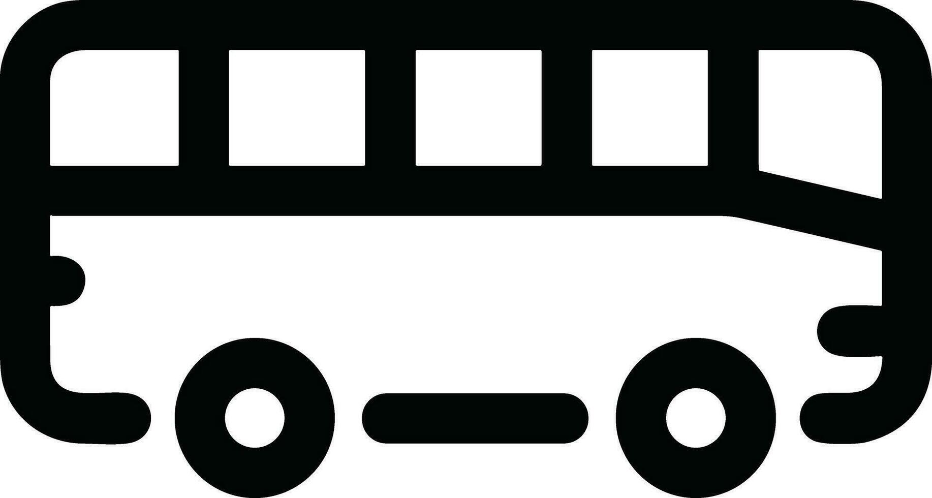 Bus transportation symbol icon vector image. Illustration of the silhouette bus transport public travel design image. EPS 10