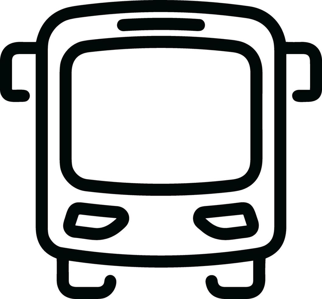 Bus transportation symbol icon vector image. Illustration of the silhouette bus transport public travel design image. EPS 10