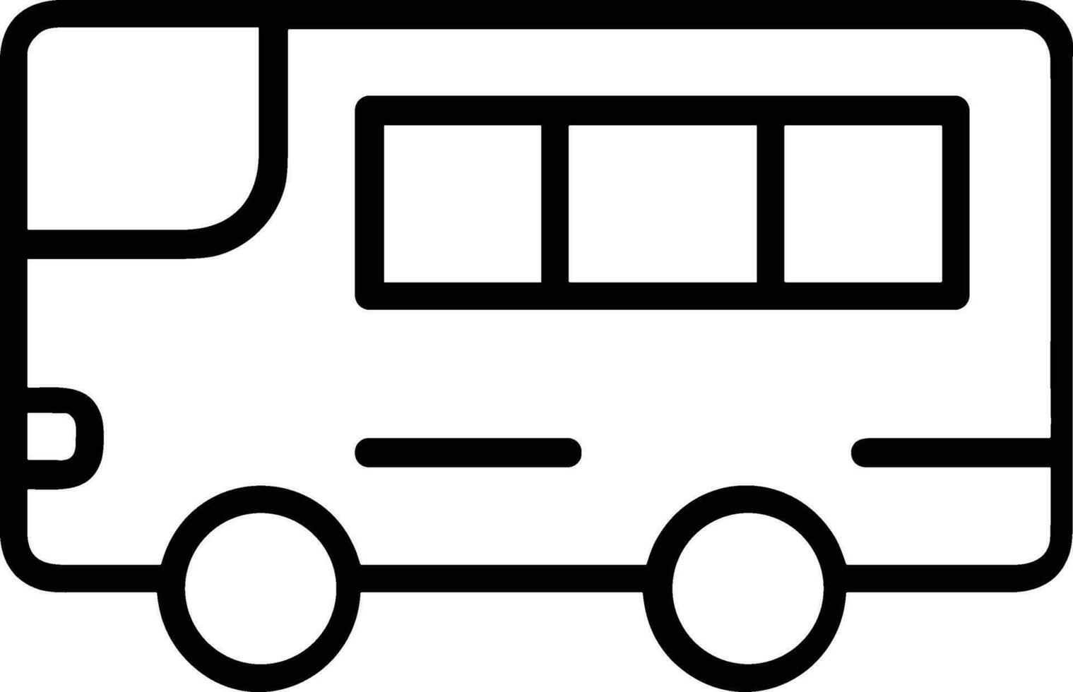 Bus transportation symbol icon vector image. Illustration of the silhouette bus transport public travel design image. EPS 10