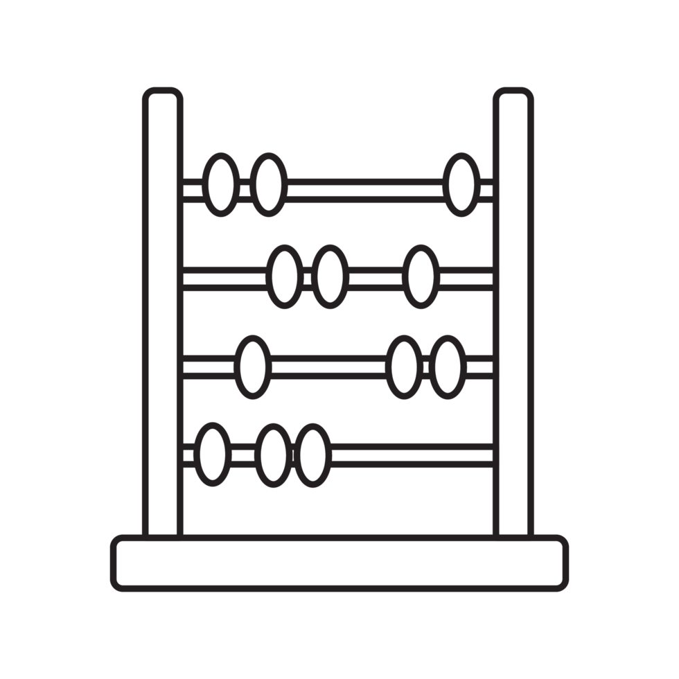 Abacus 30 School Icon Set Outline Style png