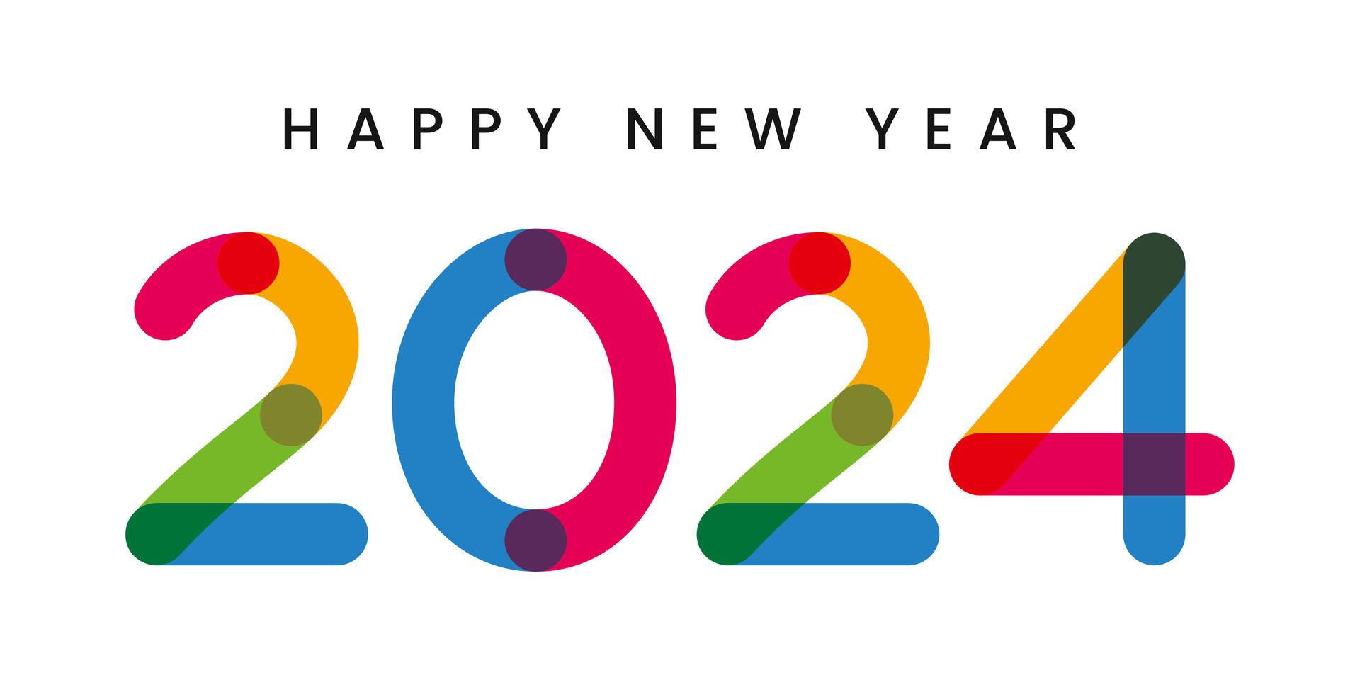 Happy new year 2025 design. With colorful and modrn style. Premium