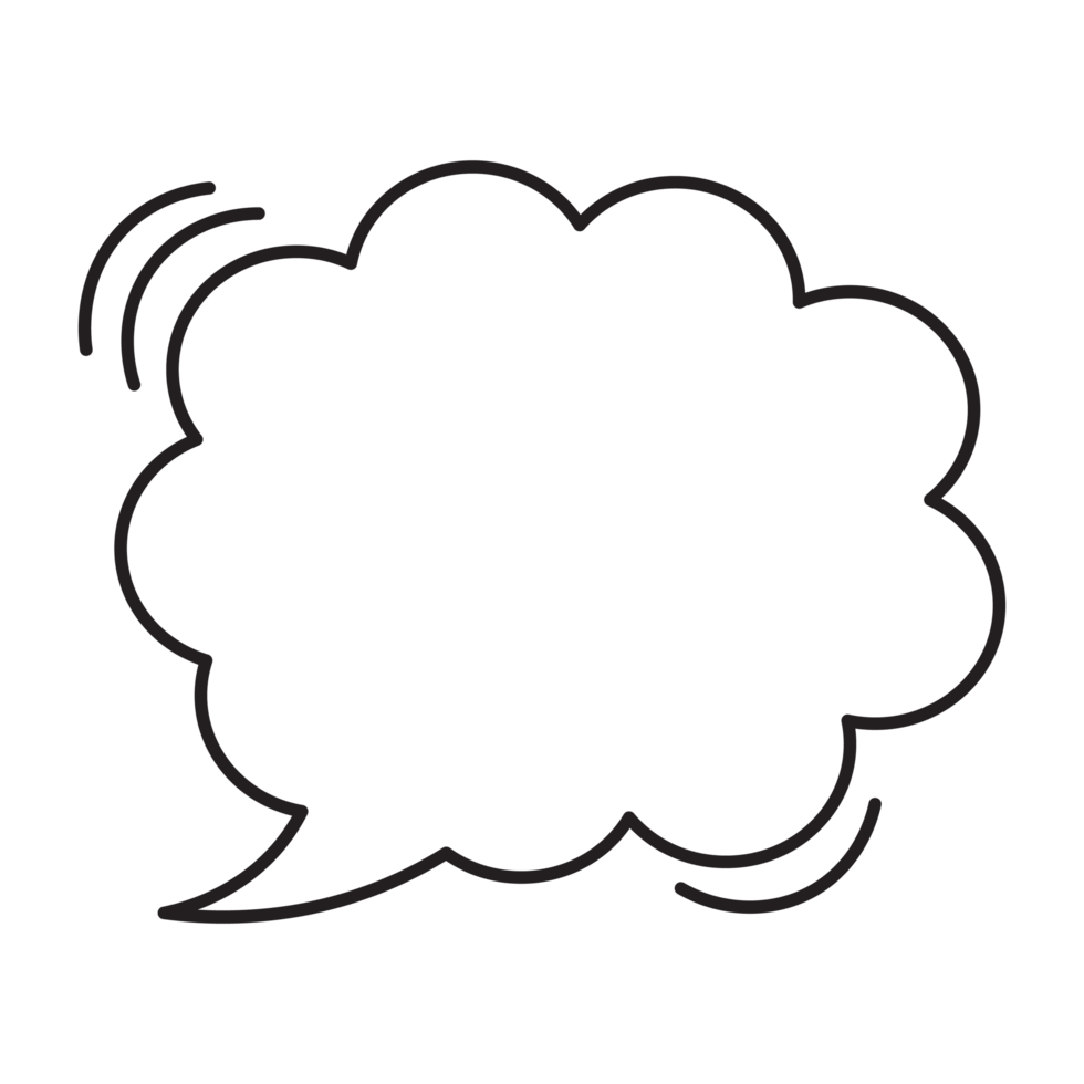 50 Dialogue Speech Bubble Outline Style az png