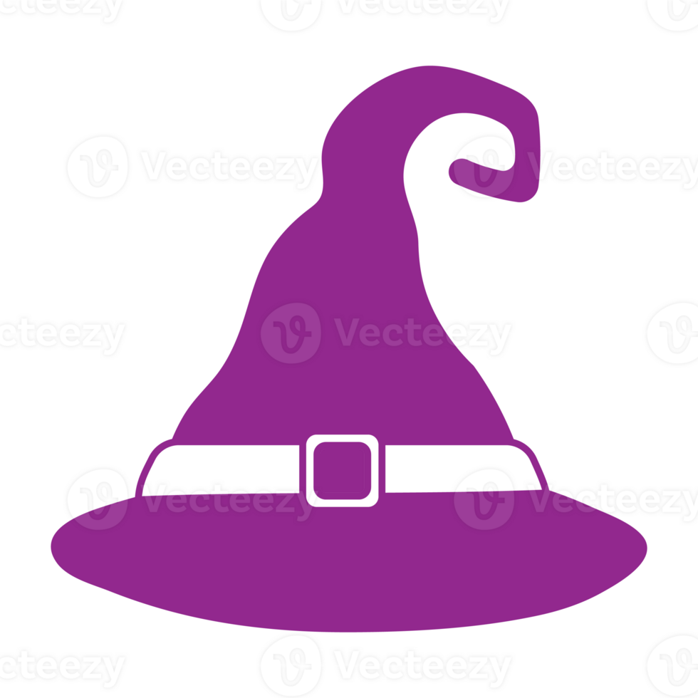 Witch Hat Halloween Icon White Outline Style png