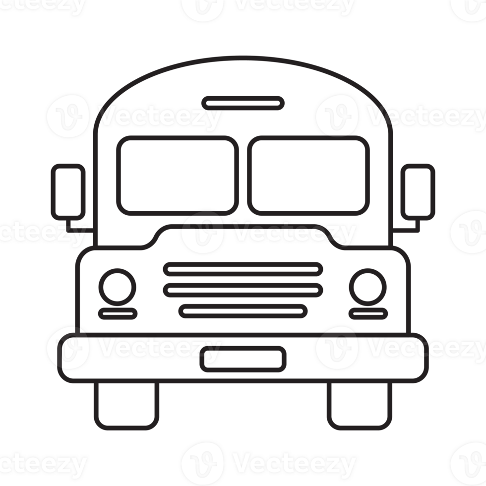 School Bus 30 School Icon Set Outline Style png