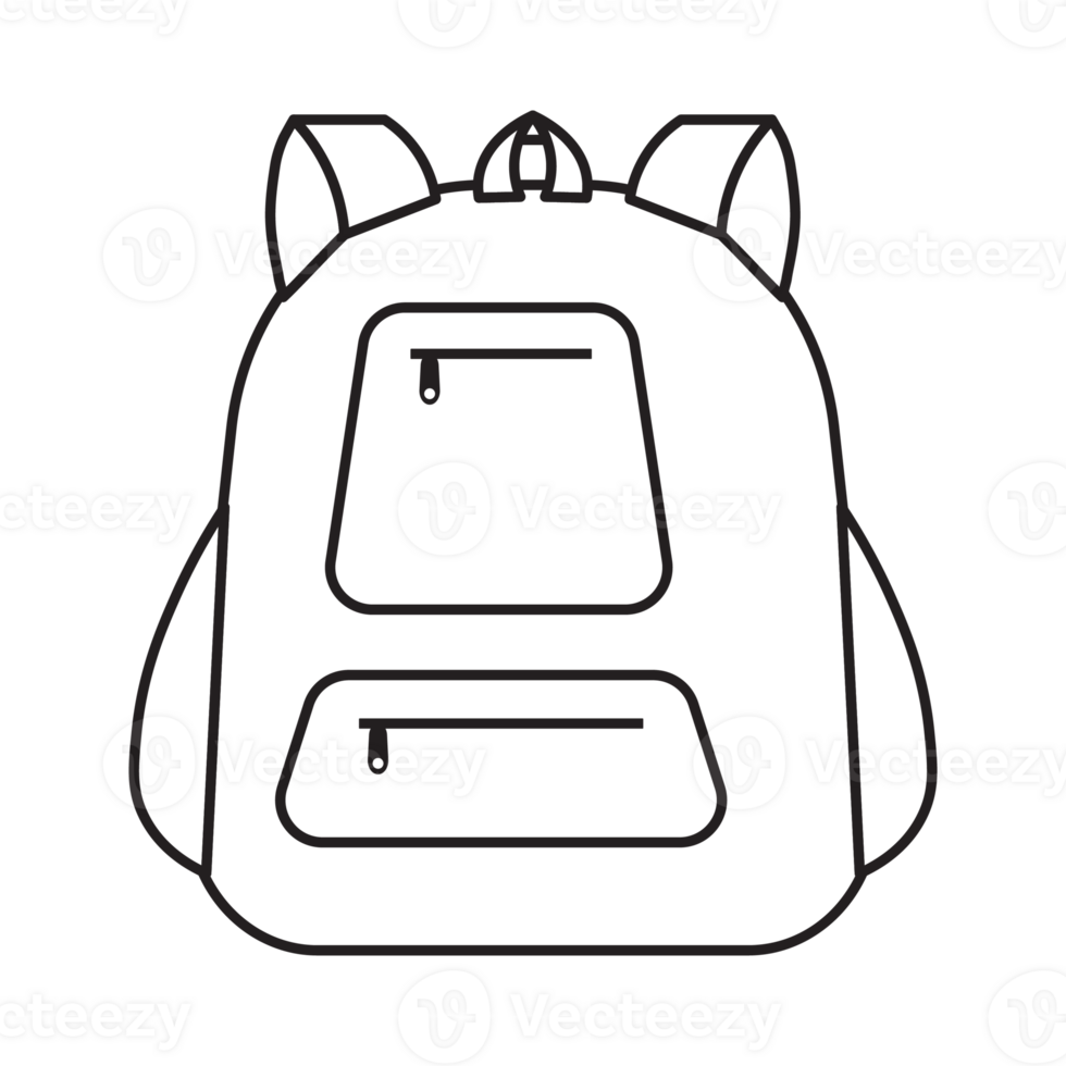 School Bag 30 School Icon Set Outline Style png