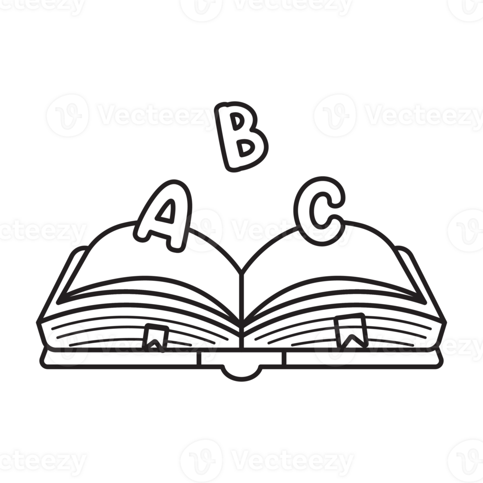 Book Open 30 School Icon Set Outline Style png