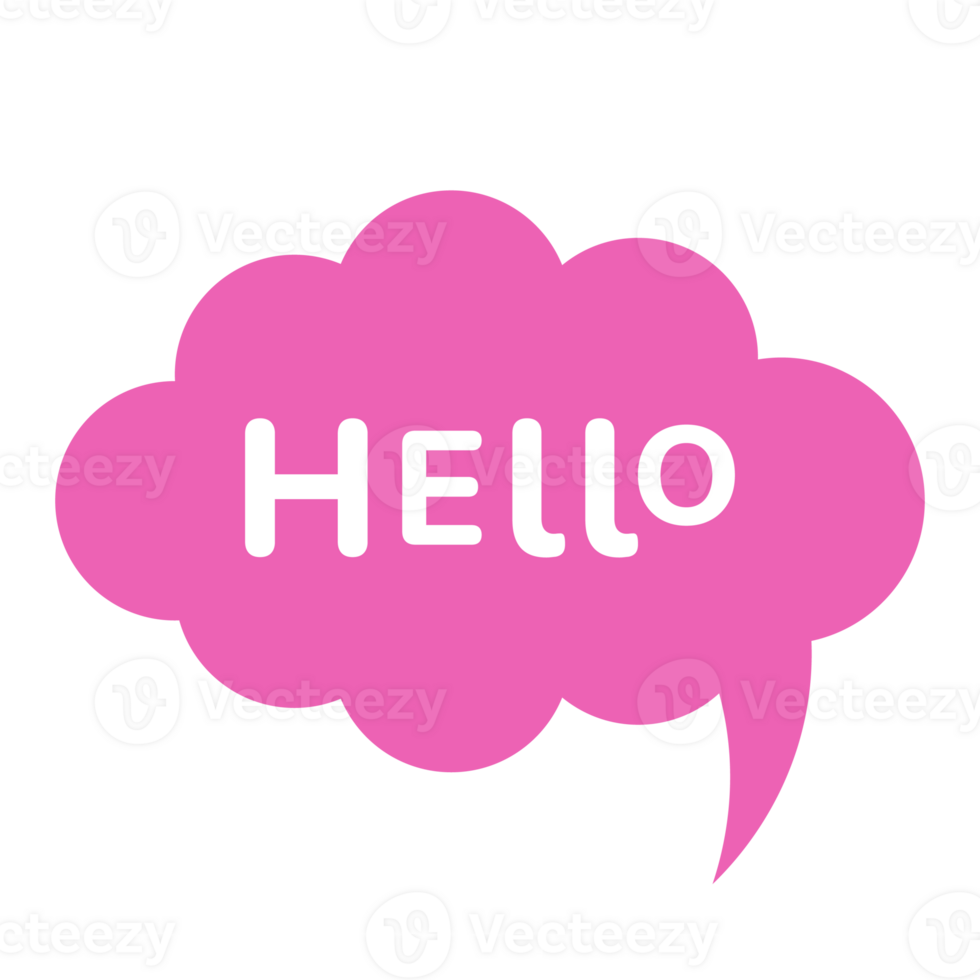 Hello 30 Set Small Talk Dialogue Flat Color Style png