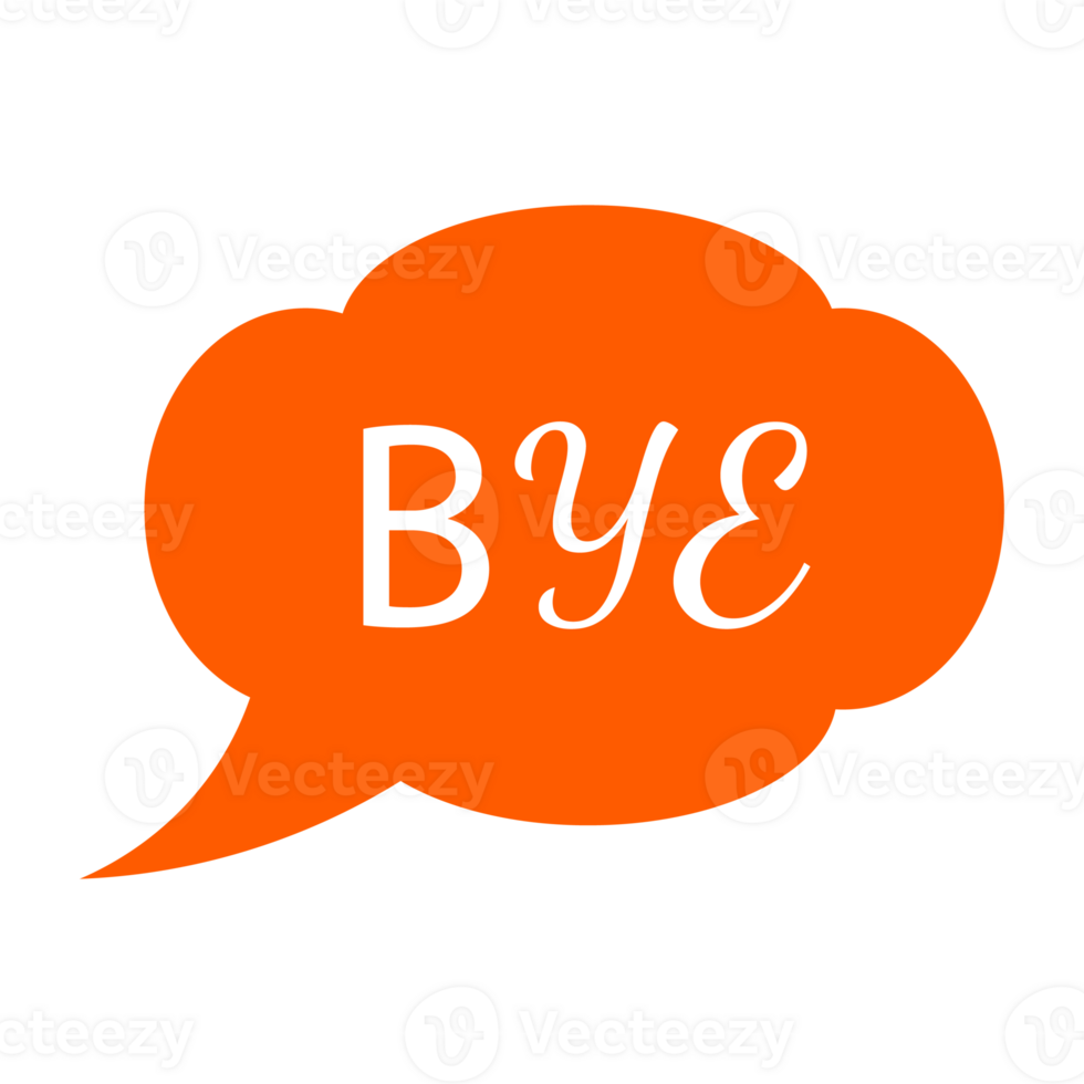 Bye 30 Set Small Talk Dialogue Flat Color Style png