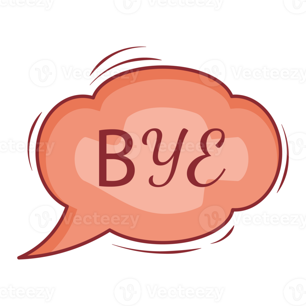 Bye 30 Set Small Talk Dialogue Pastel Color Style png