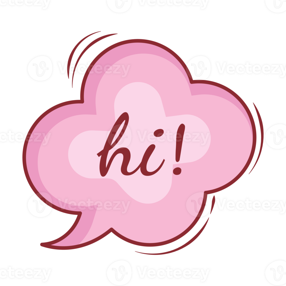 Hi 30 Set Small Talk Dialogue Pastel Color Style png
