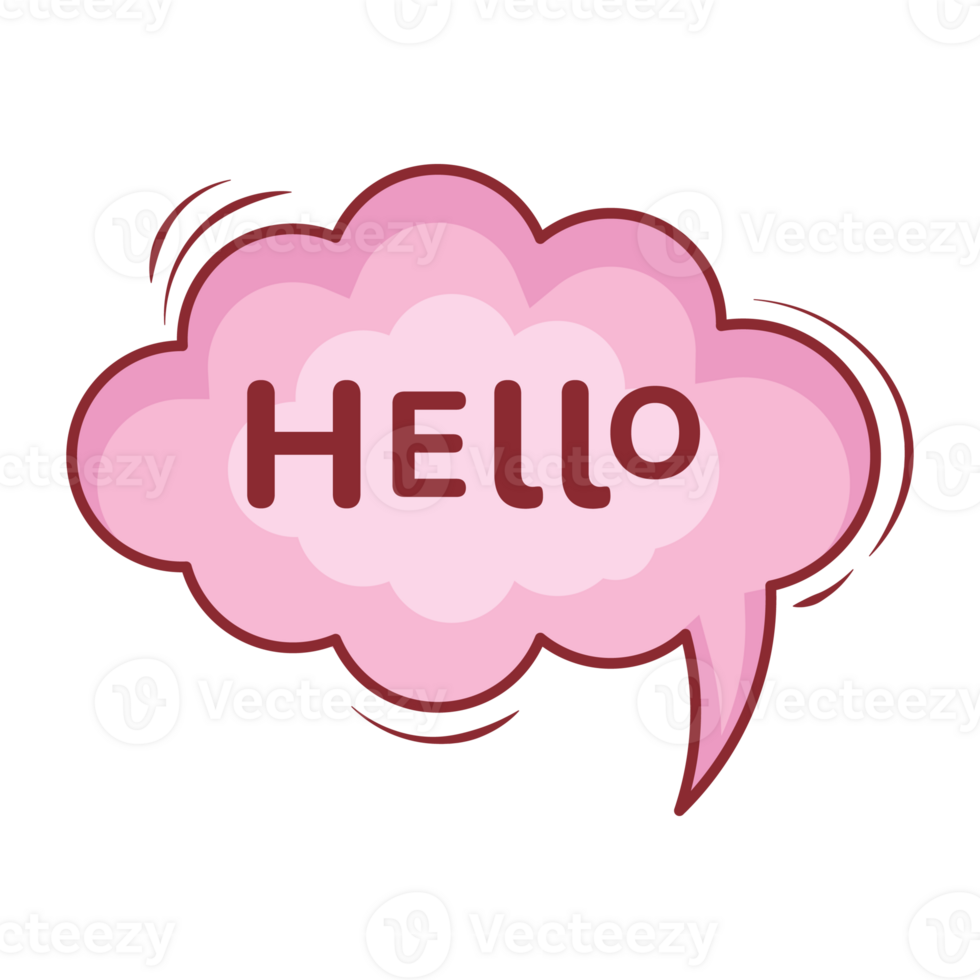 Hello 30 Set Small Talk Dialogue Pastel Color Style png