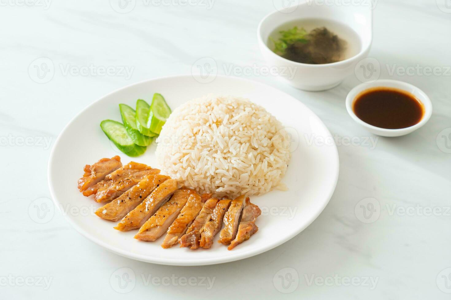 Grilled Chicken with Steamed Rice photo