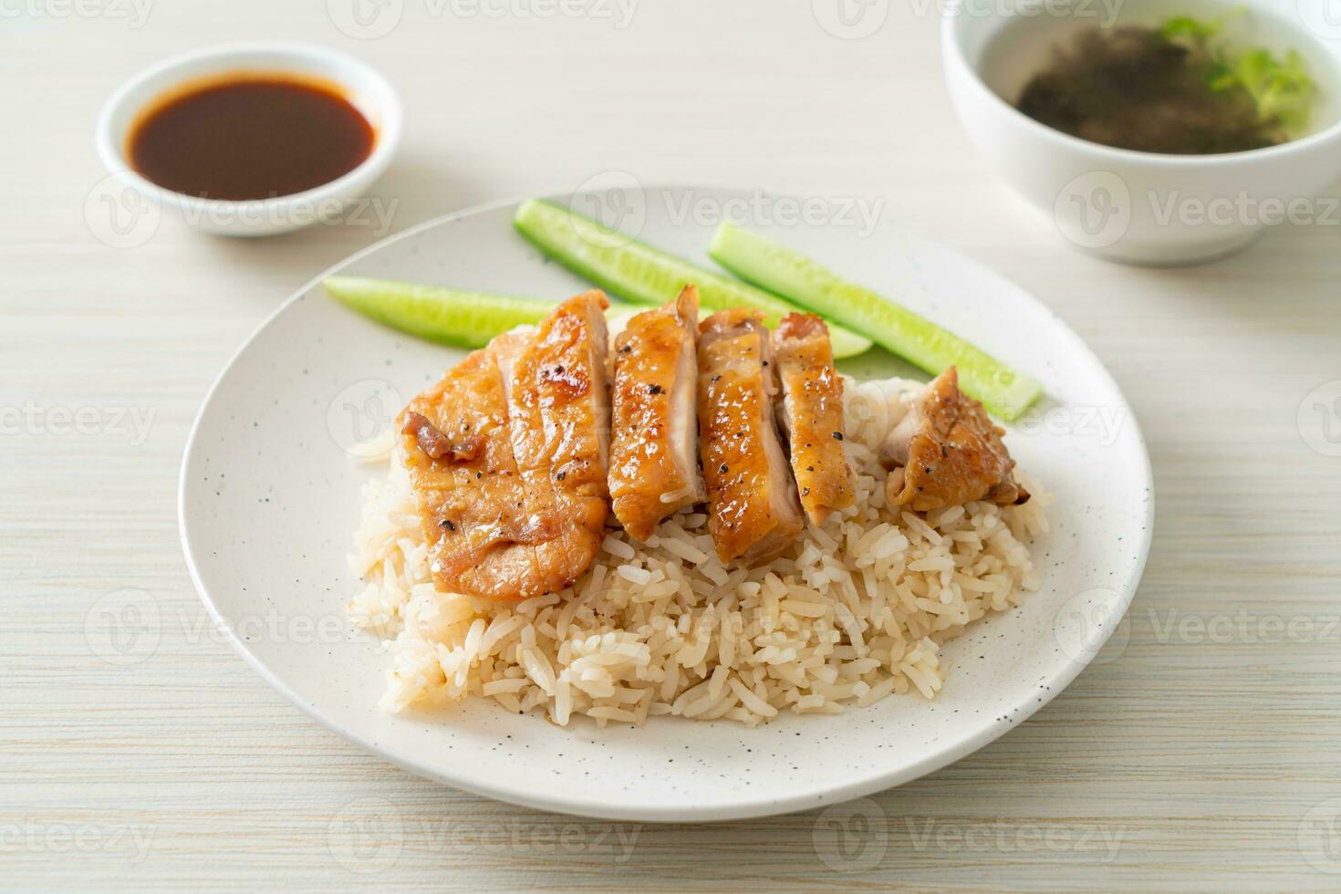 Grilled Chicken with Steamed Rice photo