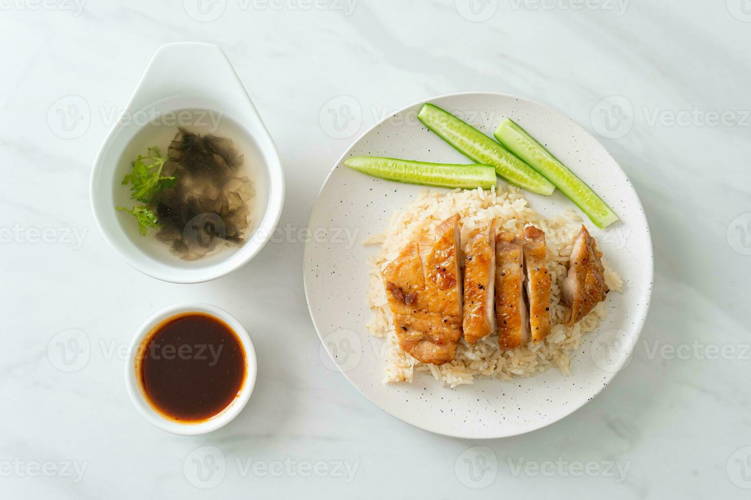 Grilled Chicken with Steamed Rice photo