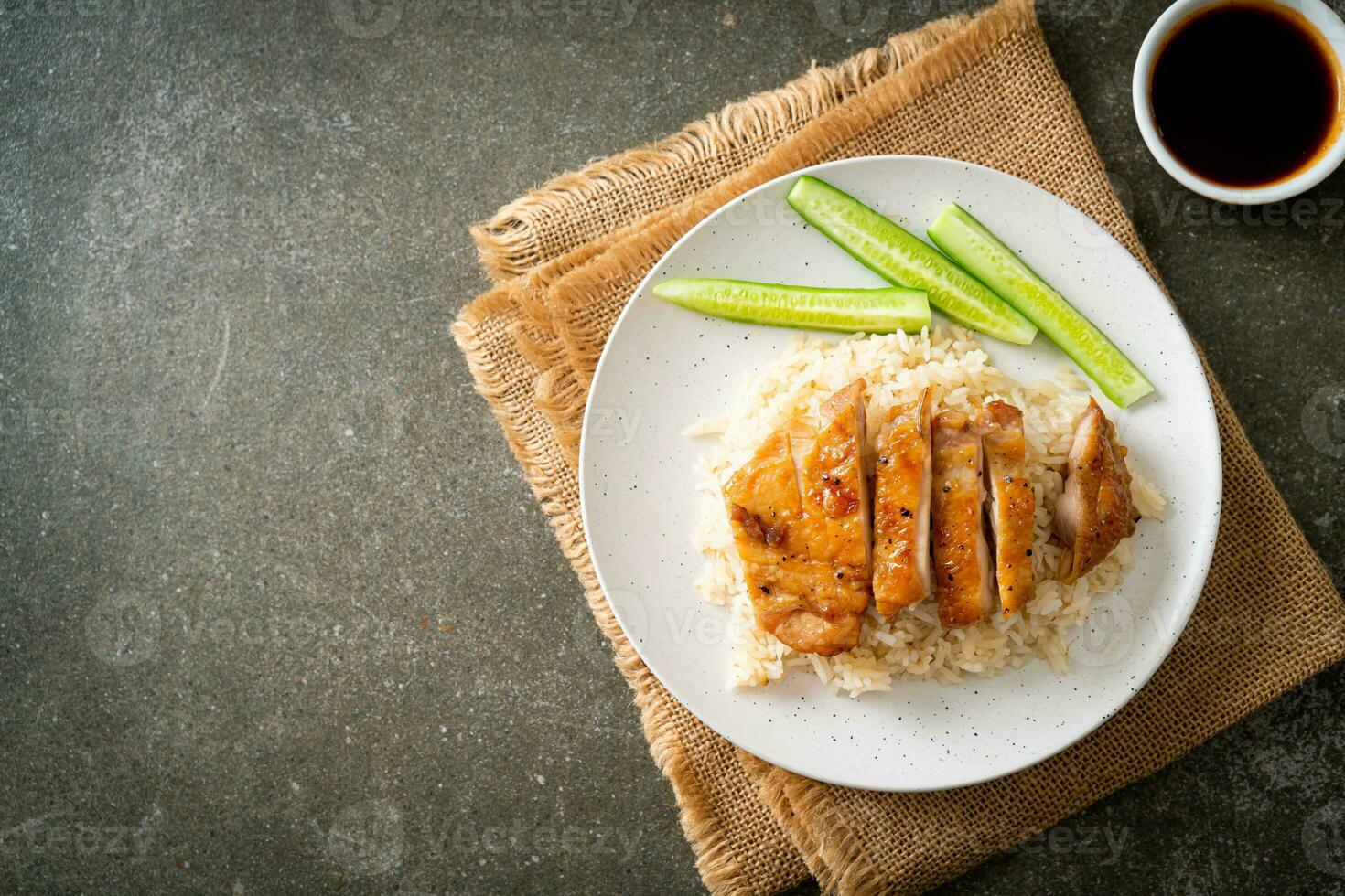 Grilled Chicken with Steamed Rice photo