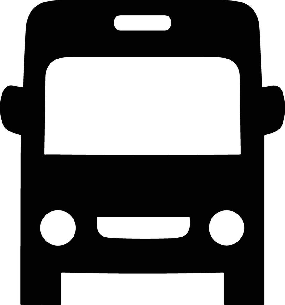 Bus transportation symbol icon vector image. Illustration of the silhouette bus transport public travel design image. EPS 10