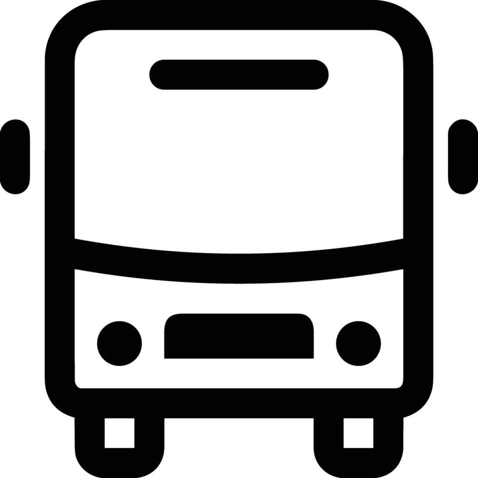 Bus transportation symbol icon vector image. Illustration of the silhouette bus transport public travel design image. EPS 10