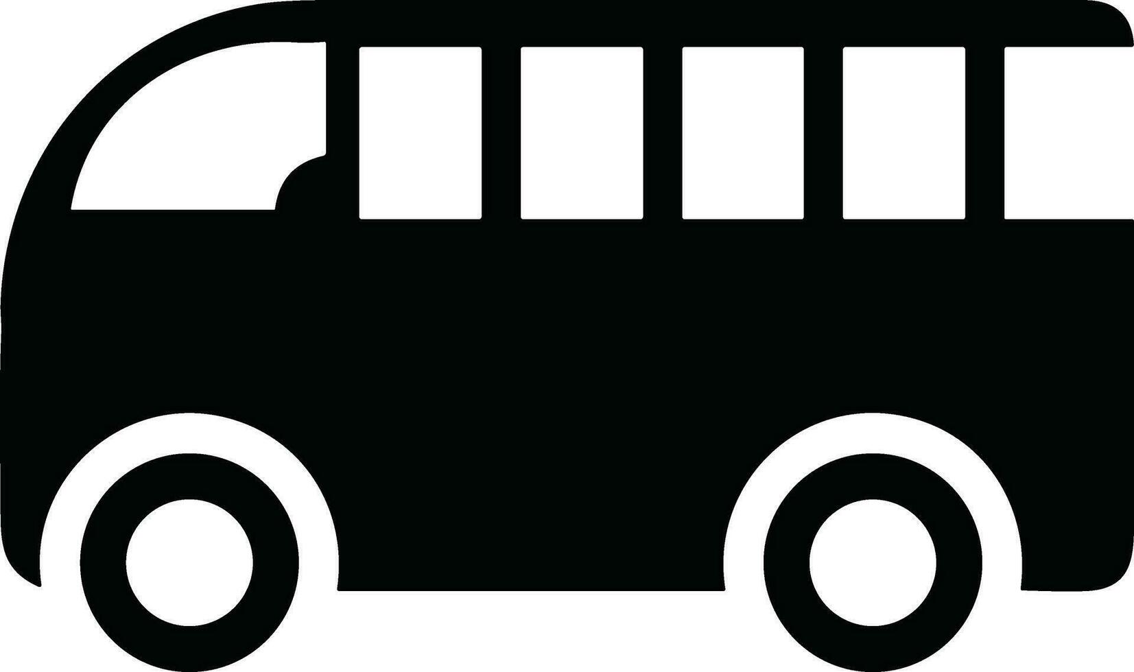 Bus transportation symbol icon vector image. Illustration of the silhouette bus transport public travel design image. EPS 10