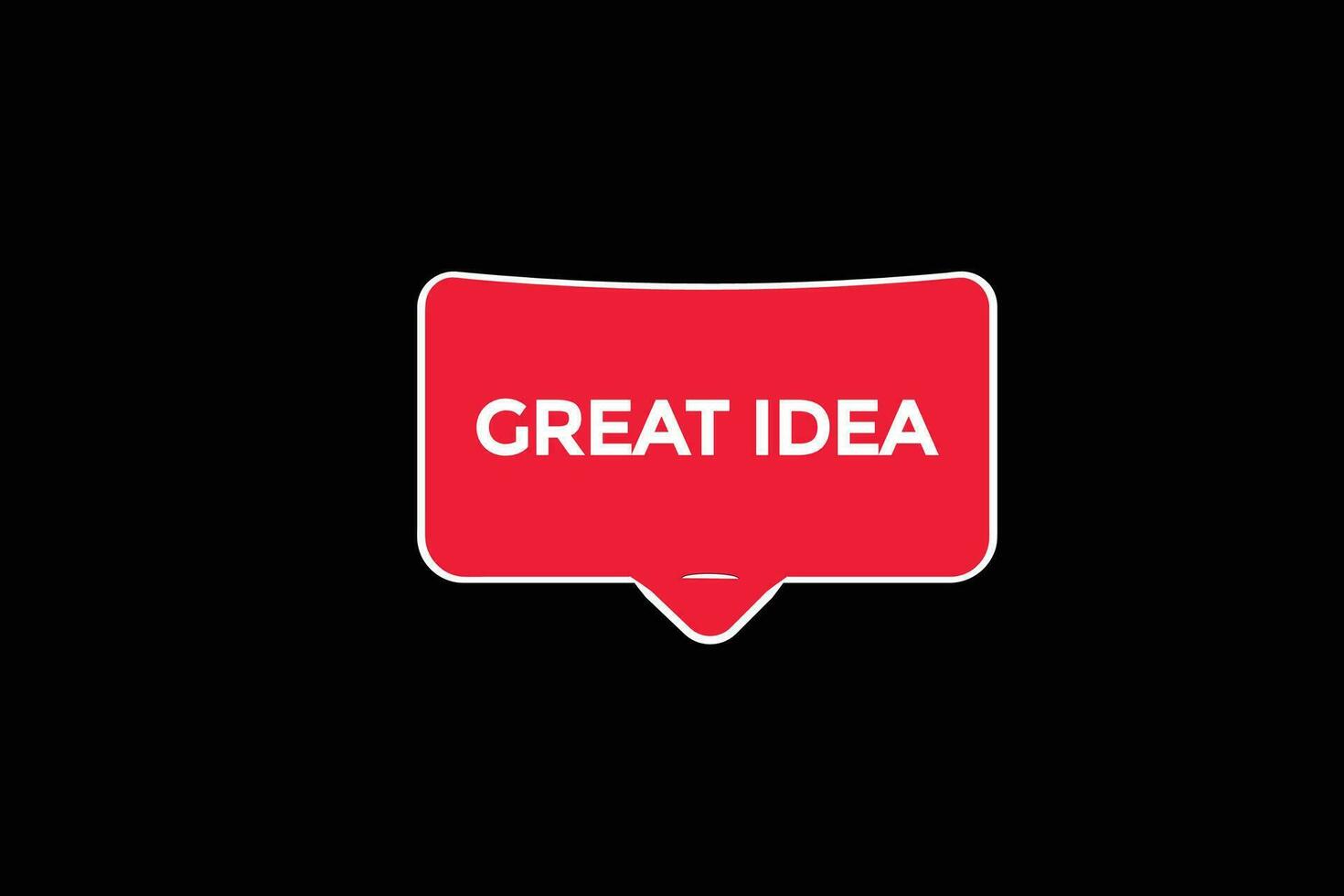 new great idea ,modern, website, click button, level, sign, speech, bubble  banner, vector