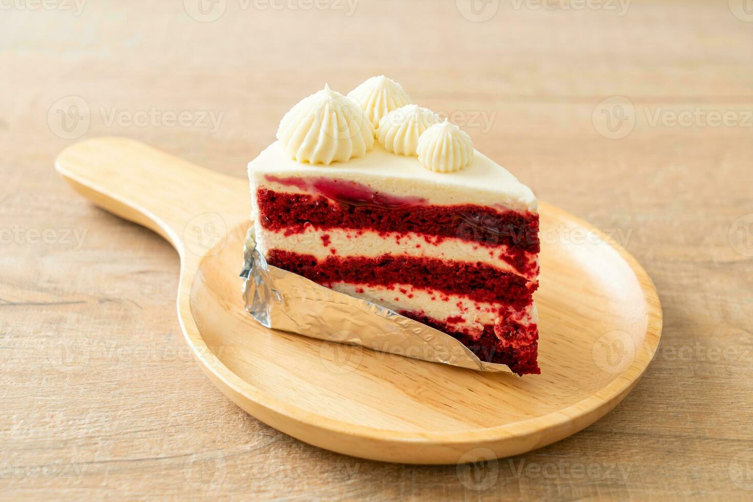 red velvet cake on plate photo