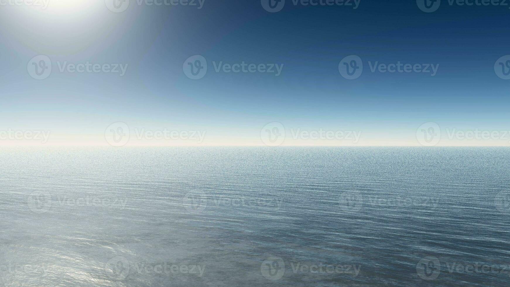 Endless sea in the ways of summer sun 3D illustration photo