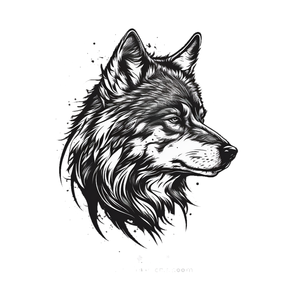 Free download wolf mascot logo png realistic photo, Ai Generative