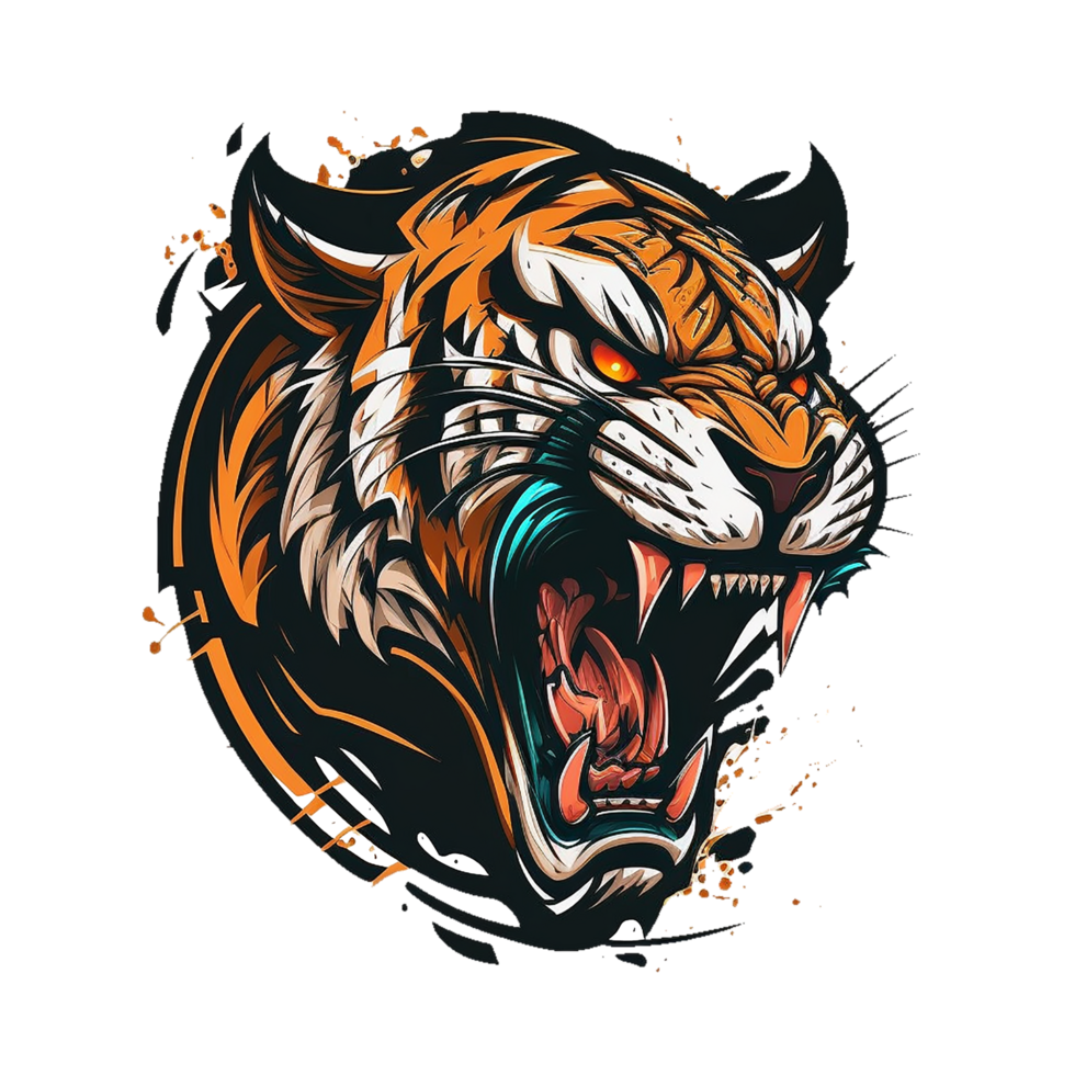 gratuito Scarica Leone tigre portafortuna logo png realistico foto, ai generativo