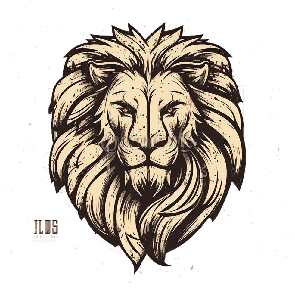 gratis descargar león Tigre mascota logo png realista foto, ai generativo