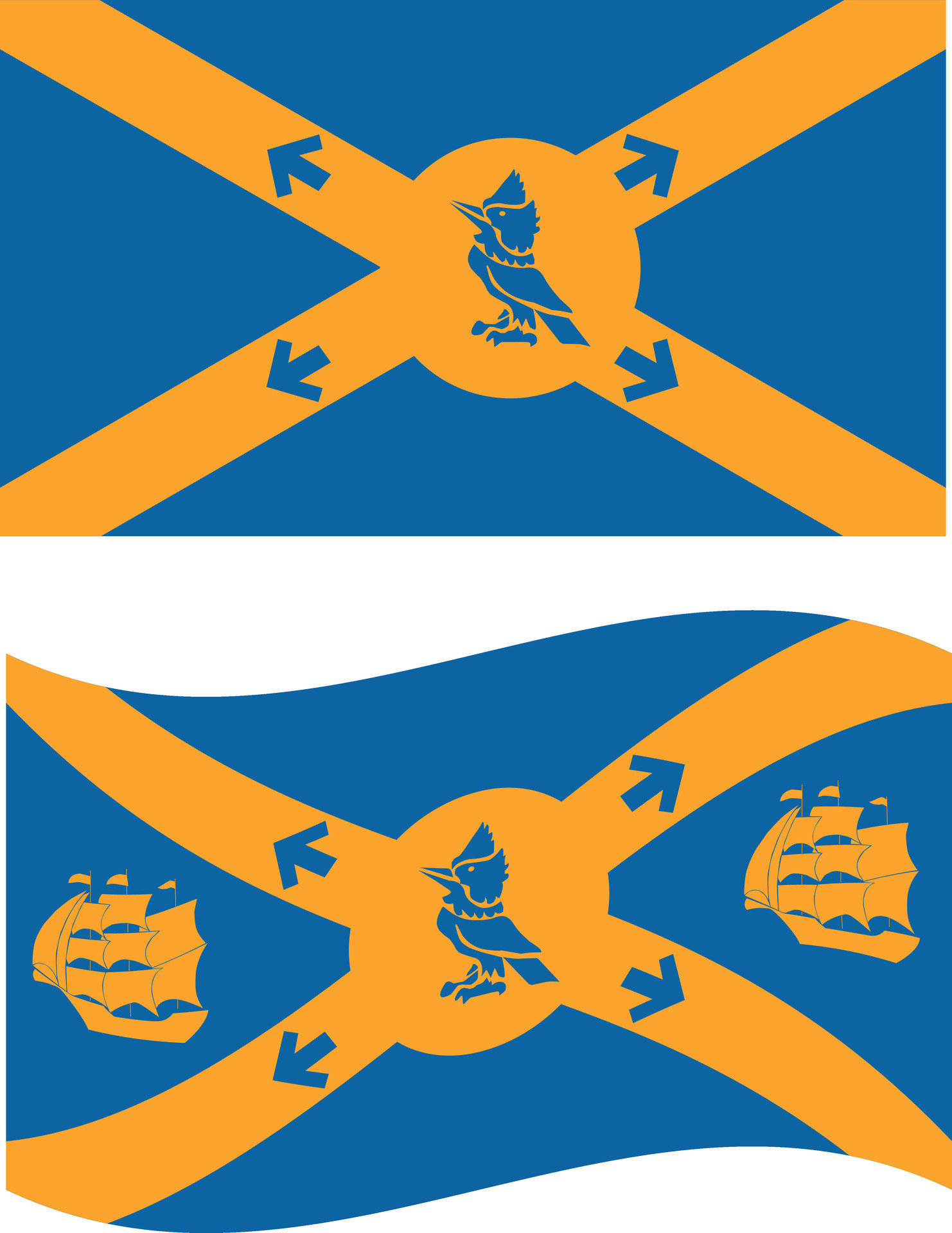 Waving flag of Halifax. Halifax flag on white background. flat style