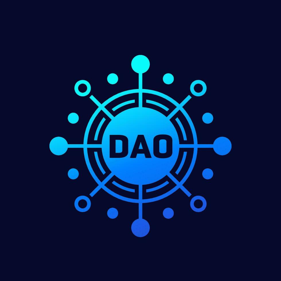 DAO, Decentralized Autonomous Organisation vector icon