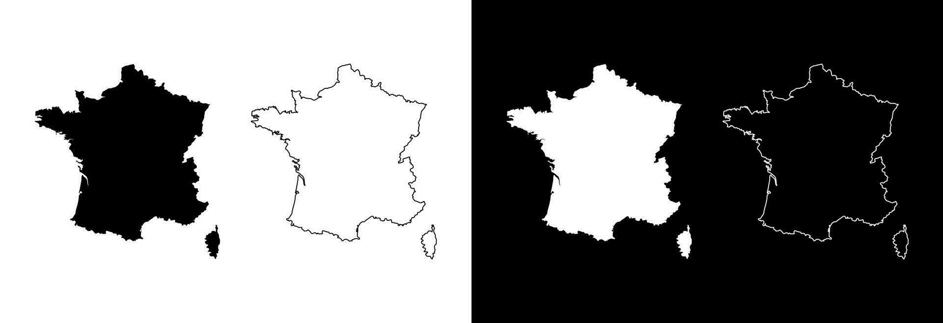 Francia mapa vector. vector