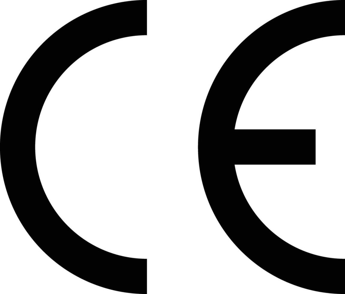 CE mark symbol . European Conformity certification mark . vector