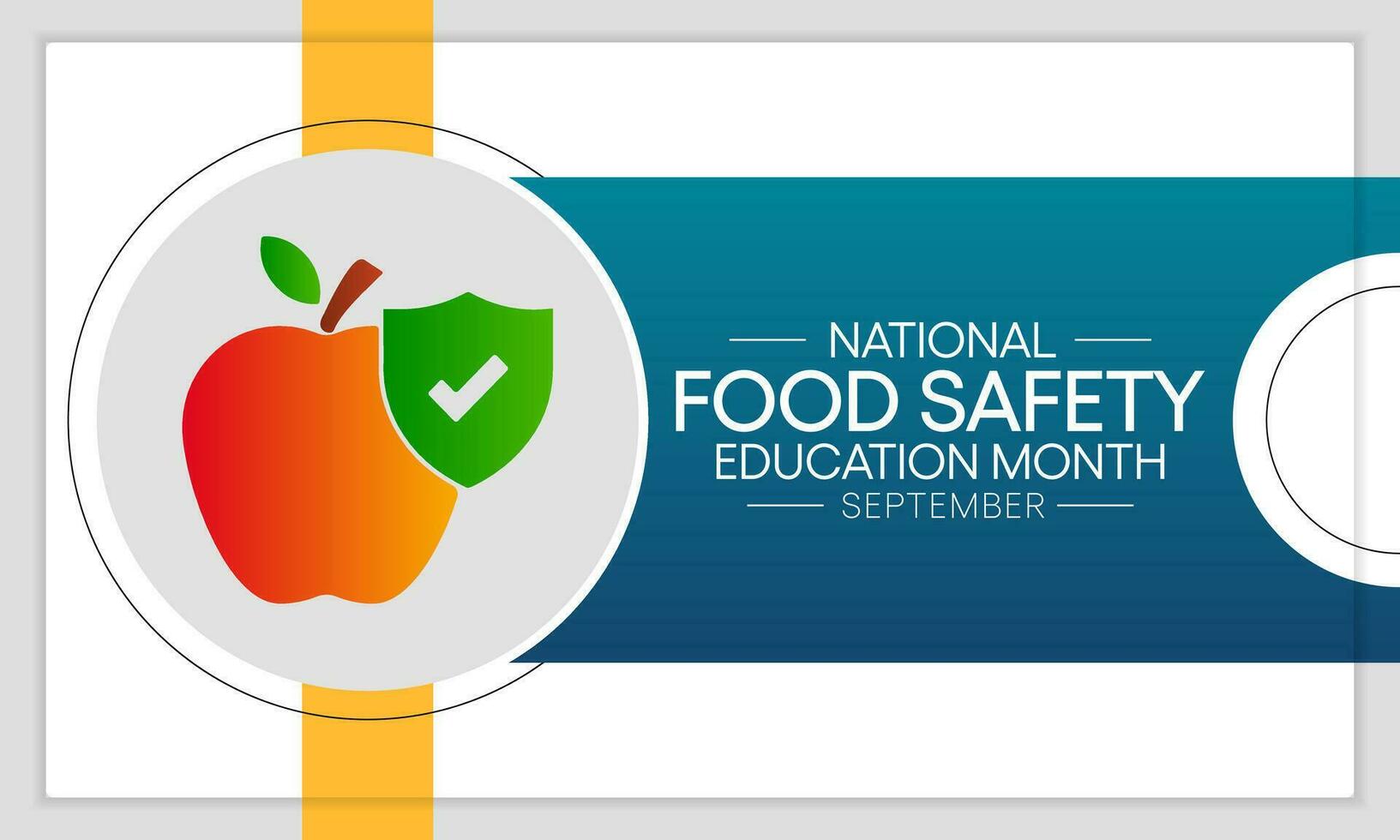 National Food safety education month observed each during September. Vector illustration