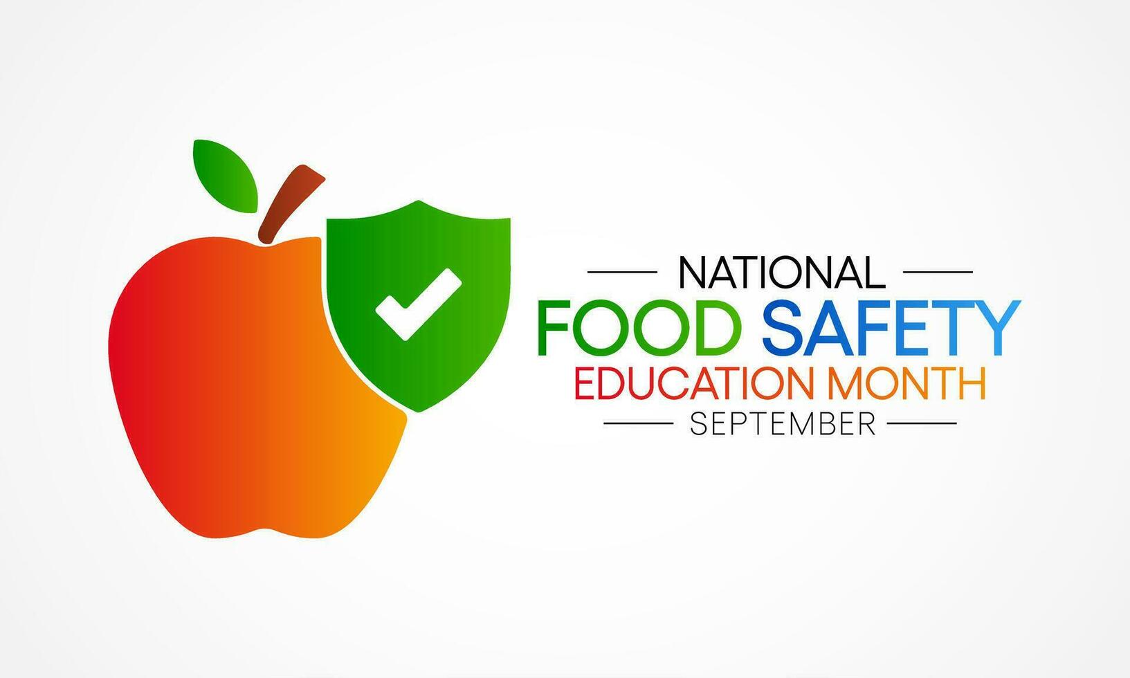 National Food safety education month observed each during September. Vector illustration