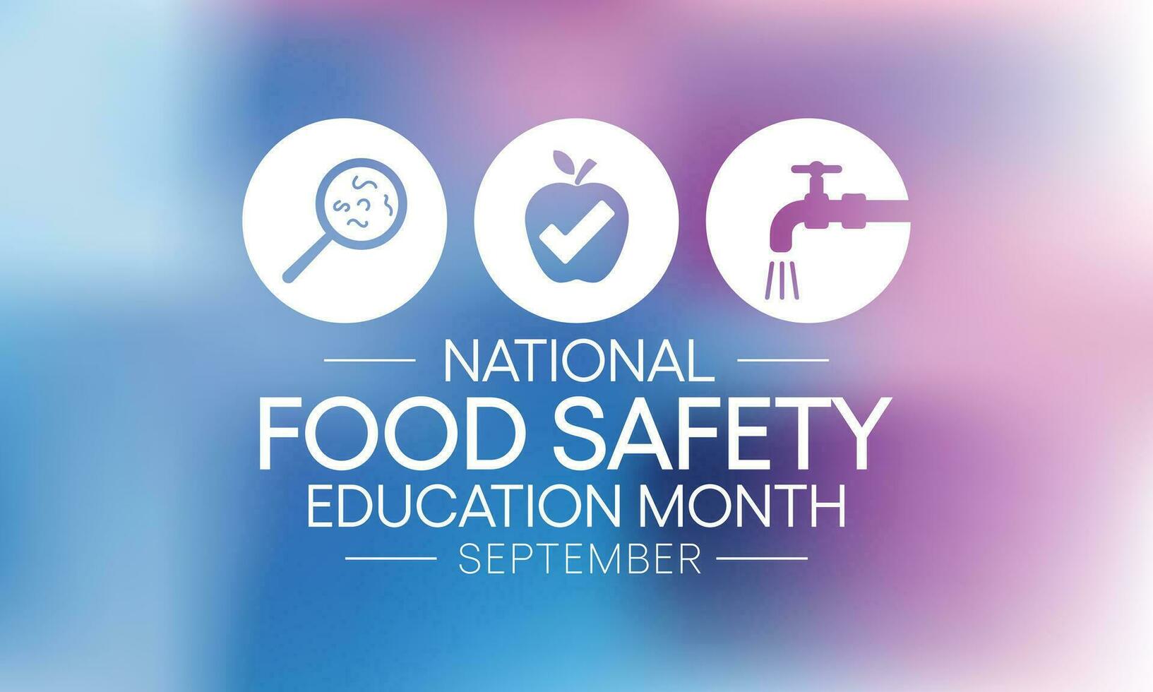 National Food safety education month observed each during September. Vector illustration
