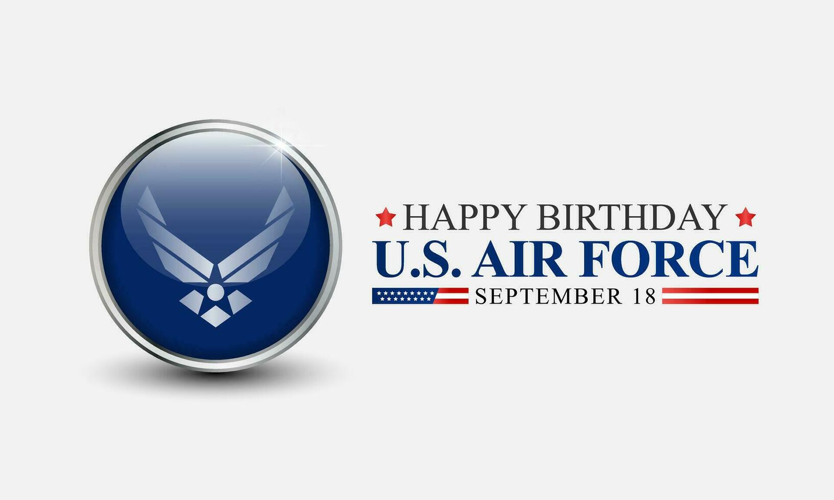 U.S. Air Force birthday is observed every year on September 18 all across United States of America. Vector illustration