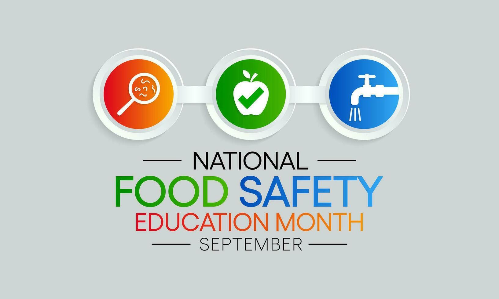 National Food safety education month observed each during September. Vector illustration