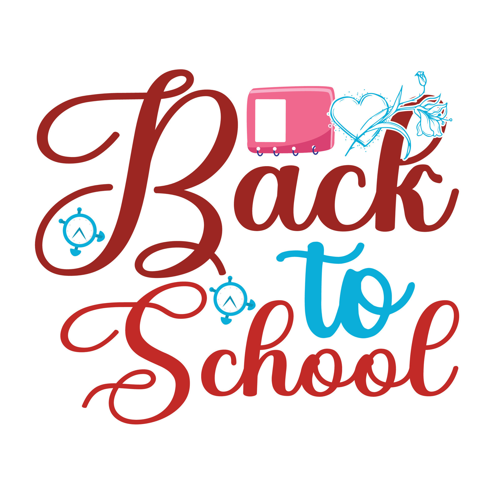 Happy back to school day shirt print template, typography design for