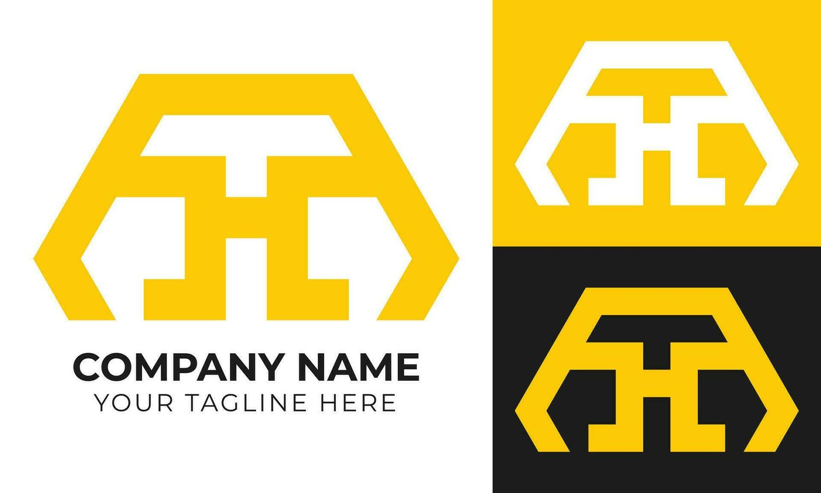 Creative abstract modern minimal h letter business logo design template Free Vector