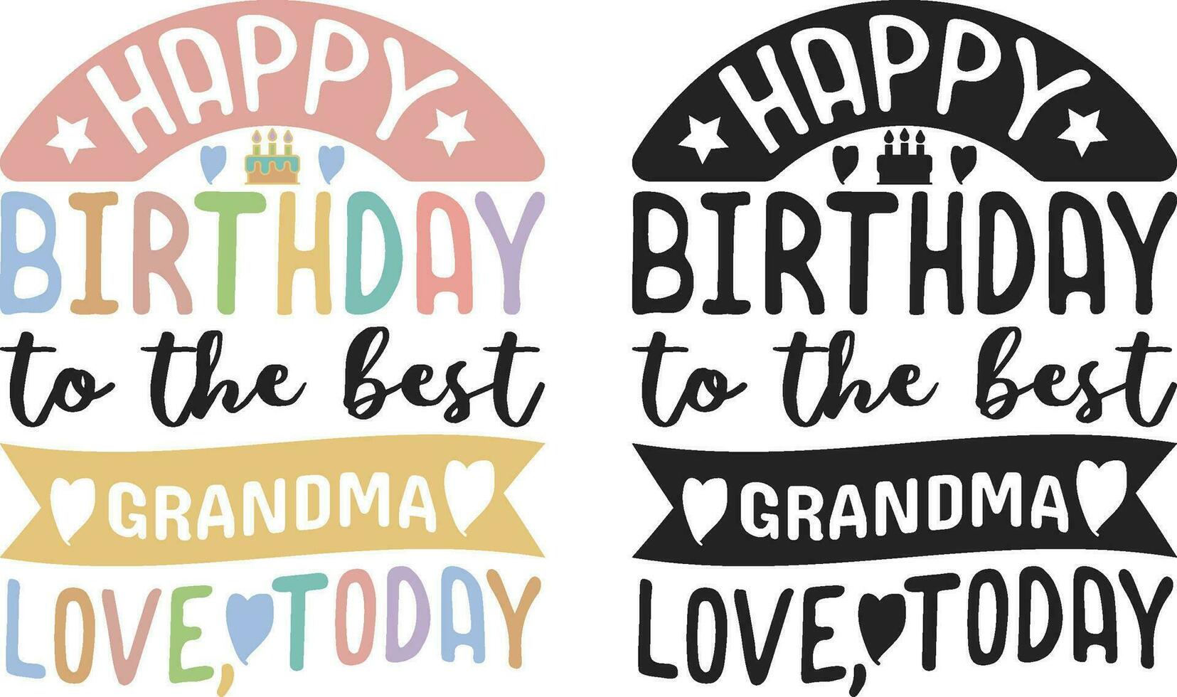 Happy Birthday Grandma Baby Onesie EPS Design vector