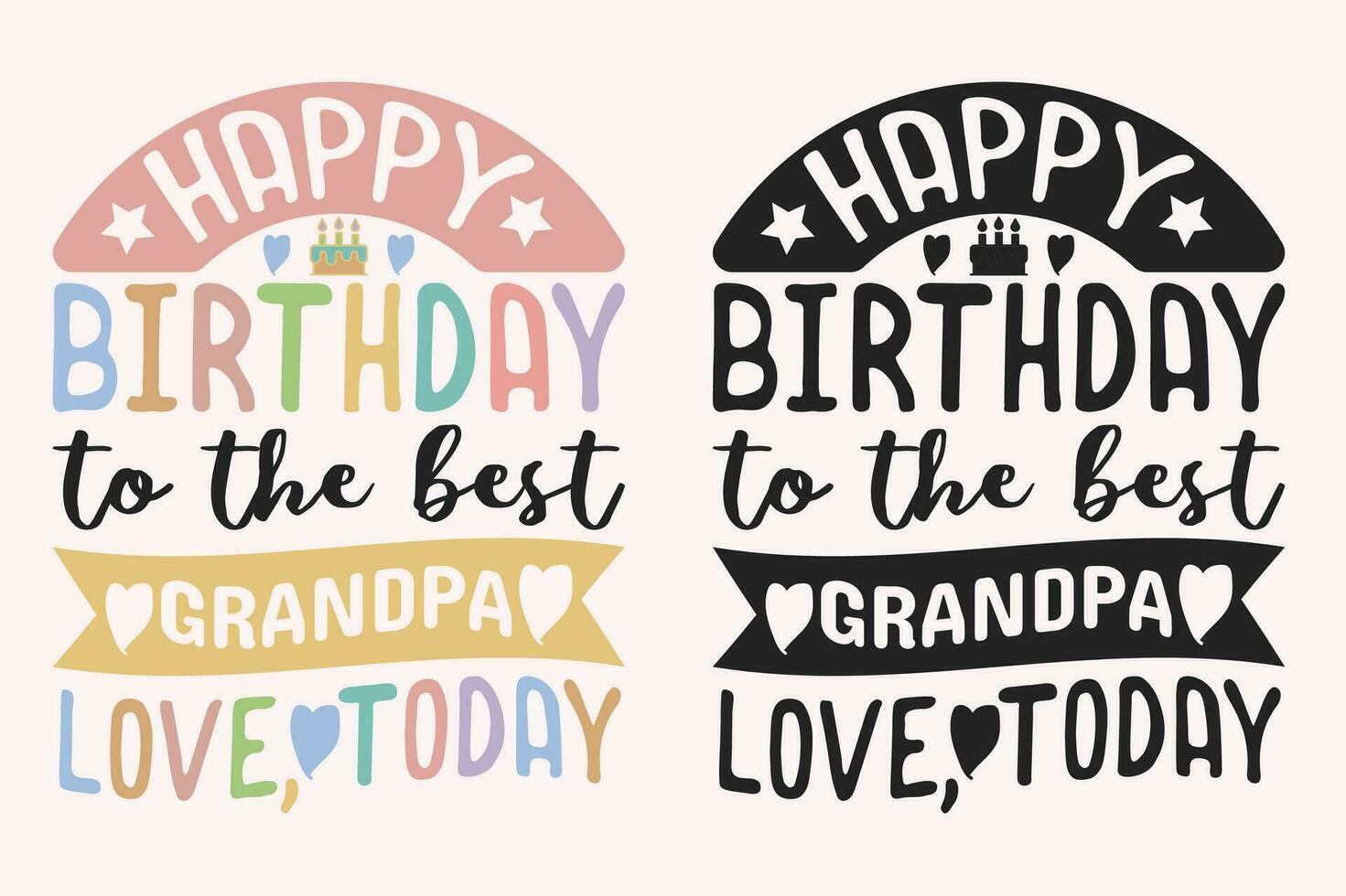 Happy Birthday Grandpa Baby Onesie EPS Design vector