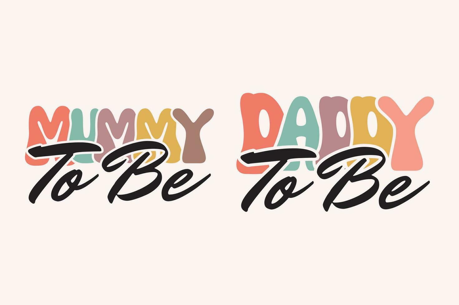 Mummy Daddy To Be EPS Design vector