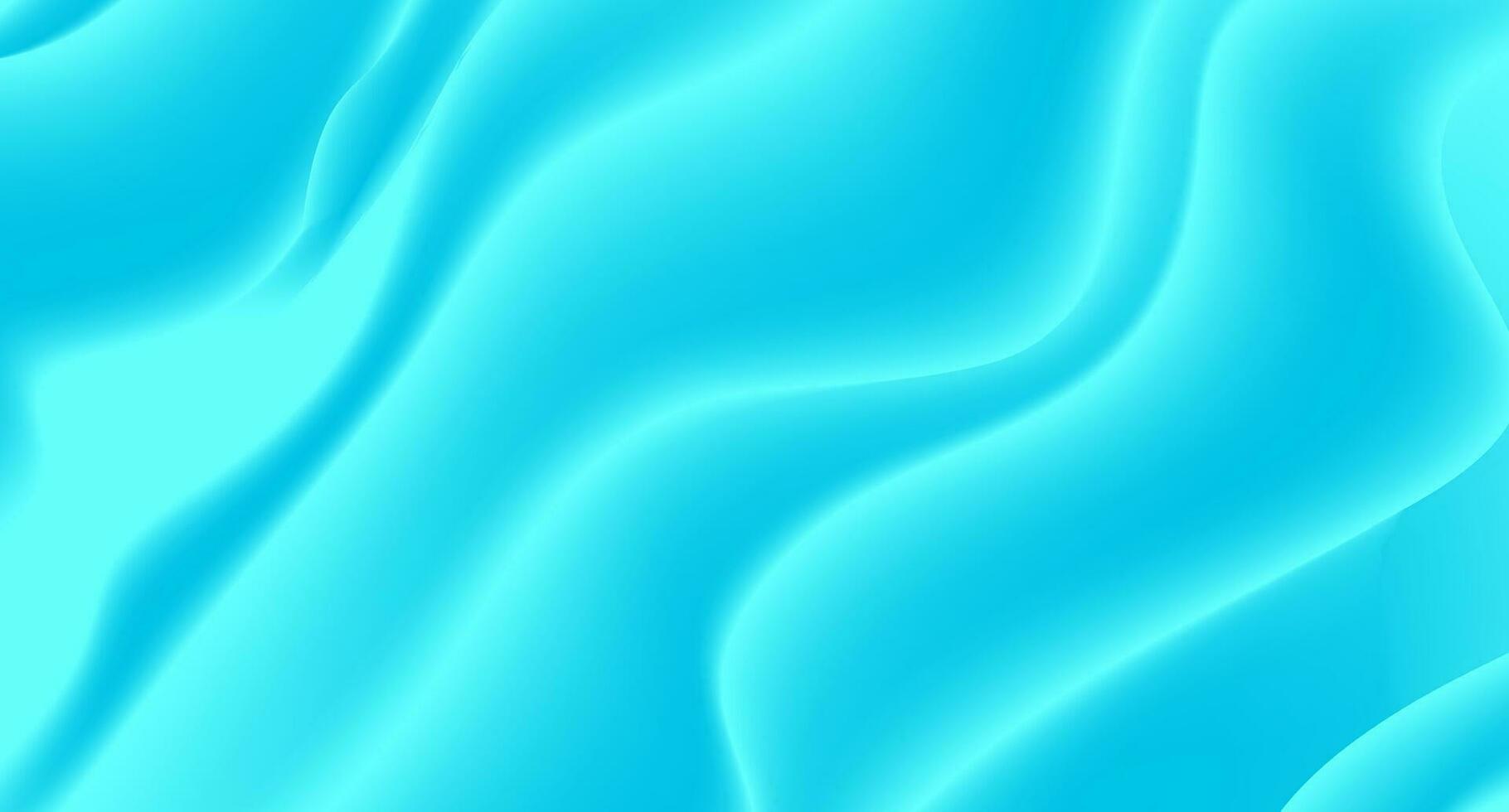 Bright blue abstract liquid flowing wavy background vector